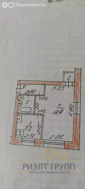 1-комнатная квартира: Казань, улица Воровского, 1 (30.9 м) - Фото 1