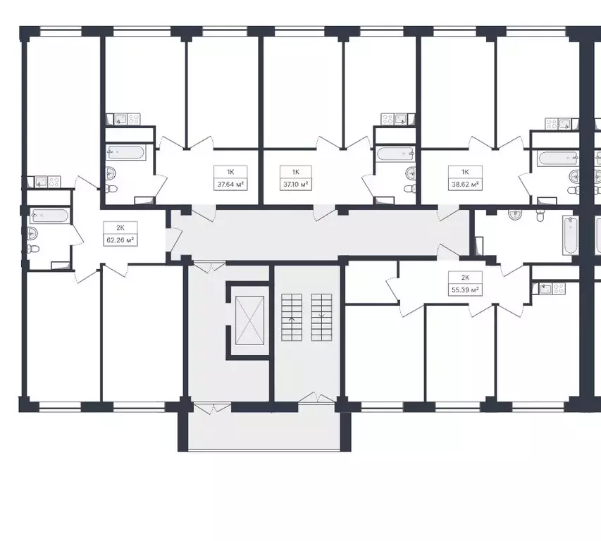 2-к кв. Ставропольский край, Ессентуки ул. Благодатная, 22к2 (55.39 м) - Фото 2