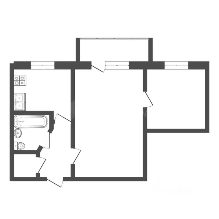 2-к кв. Тюменская область, Тюмень Метелева мкр, ул. Метелевская, 5 ... - Фото 2