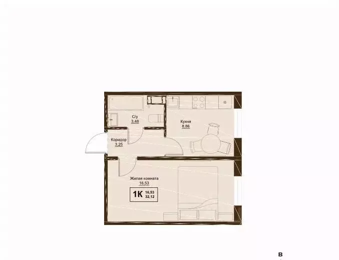 1-к кв. Челябинская область, Челябинский городской округ, пос. ... - Фото 1