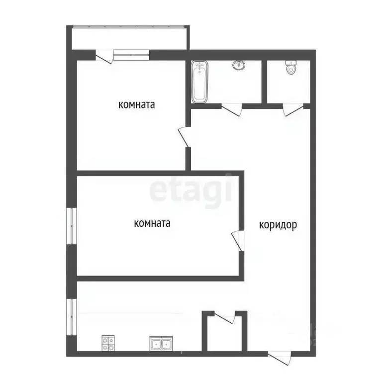 2-к кв. Владимирская область, Ковров ул. Чернышевского, 9 (52.0 м) - Фото 1