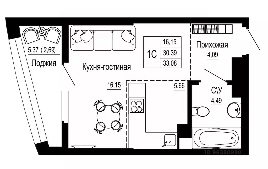 1-к кв. Ростовская область, Ростов-на-Дону Привокзальная ул., 3в ... - Фото 0