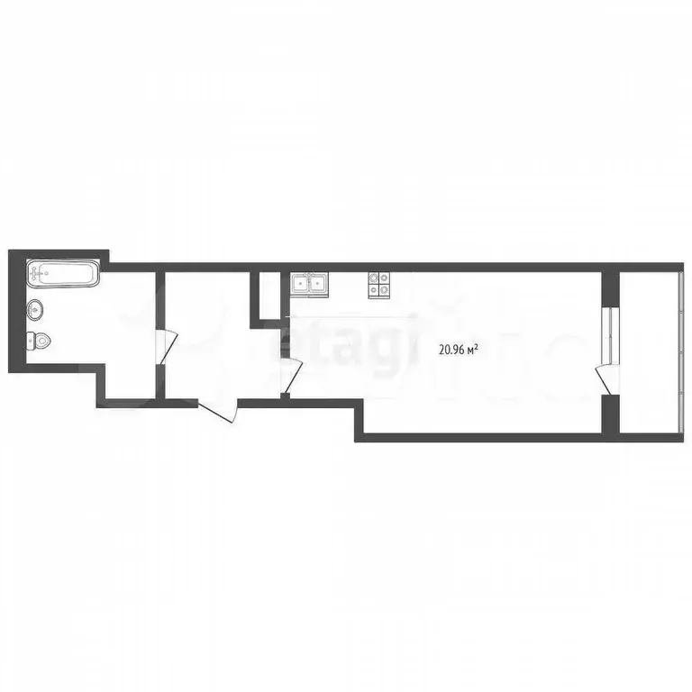 Квартира-студия, 29 м, 3/17 эт. - Фото 0