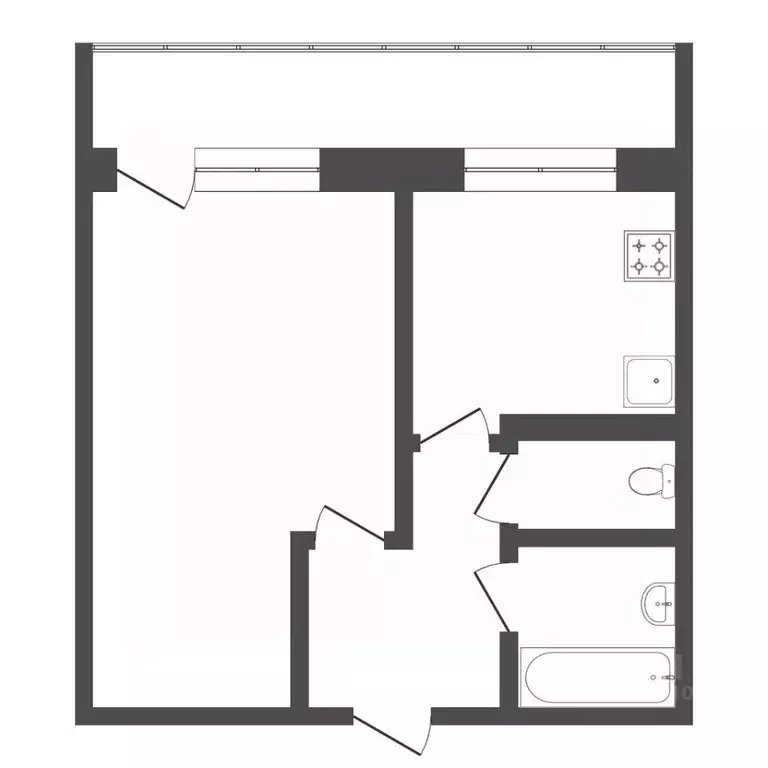 1-к кв. Тюменская область, Тюмень ул. 30 лет Победы, 115 (30.2 м) - Фото 2
