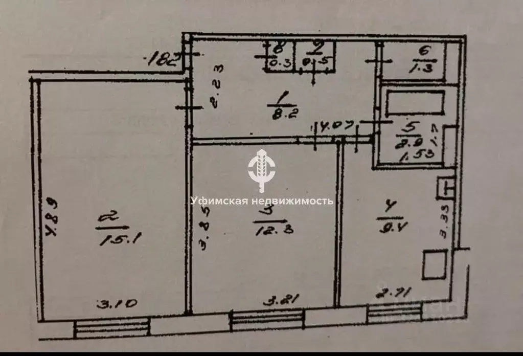 2-к кв. Башкортостан, Уфа ул. Адмирала Ушакова, 84 (50.0 м) - Фото 0