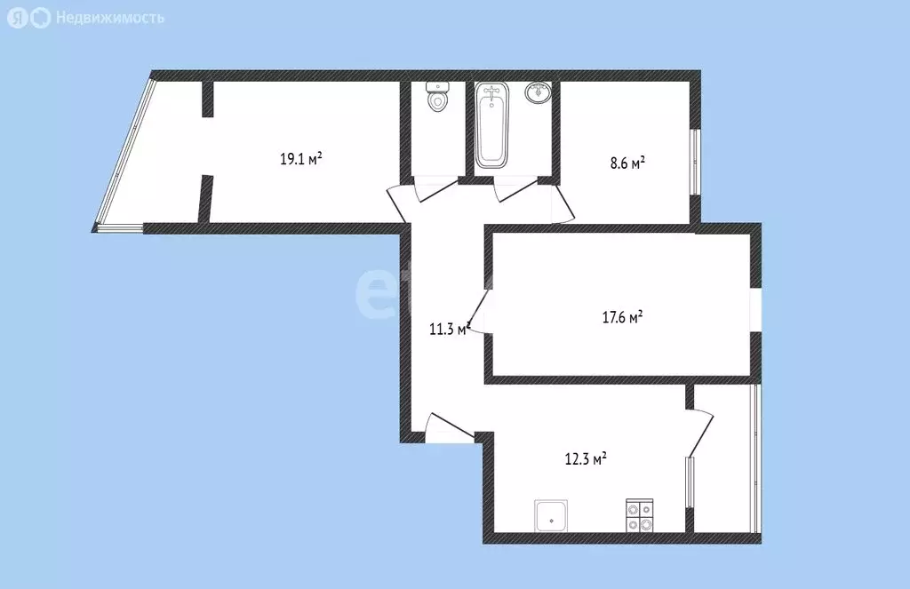 3-комнатная квартира: Черкесск, Пушкинская улица, 81 (72.6 м) - Фото 1