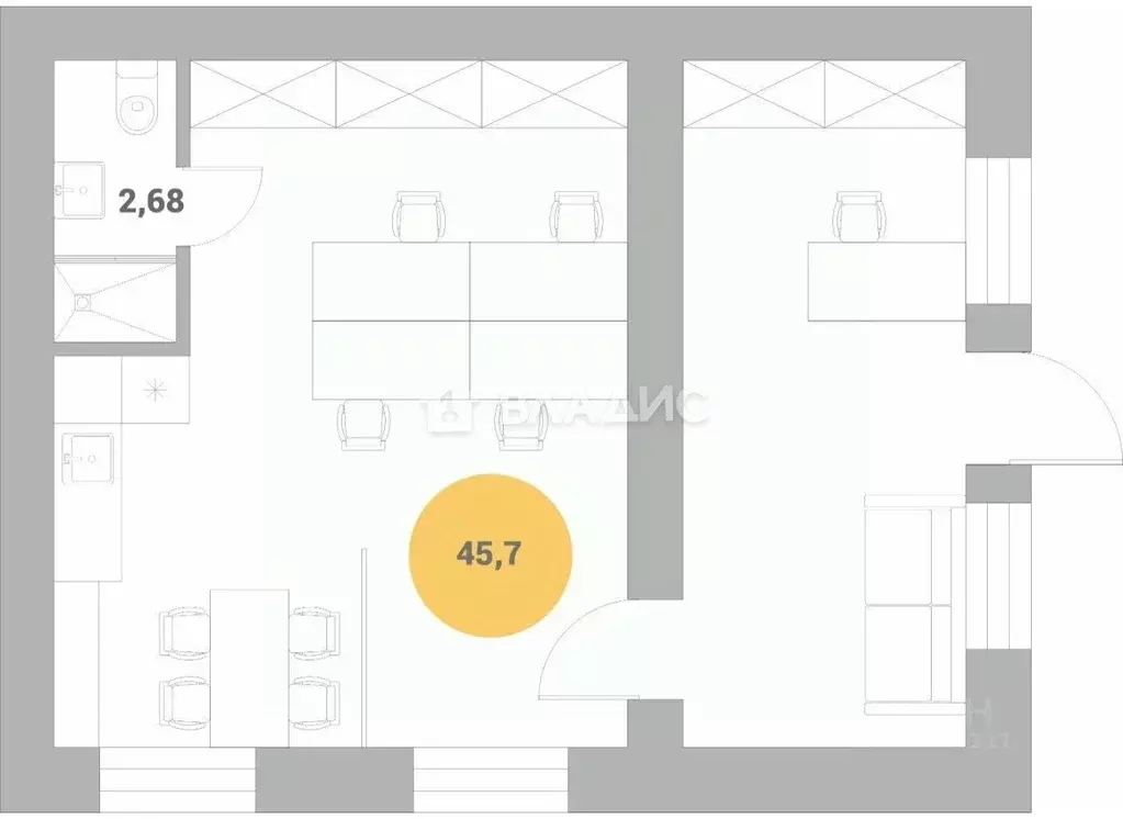 Помещение свободного назначения в Москва Сенежская ул., 3 (46 м) - Фото 0