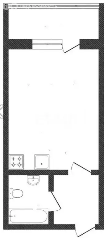 Квартира-студия: Вологда, улица Гагарина, 70 (27.1 м) - Фото 1