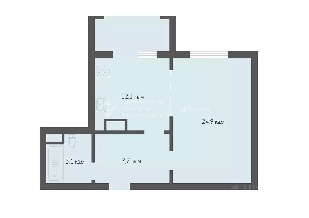 1-к кв. Рязанская область, Рязань Октябрьская ул., 65 (51.9 м) - Фото 1