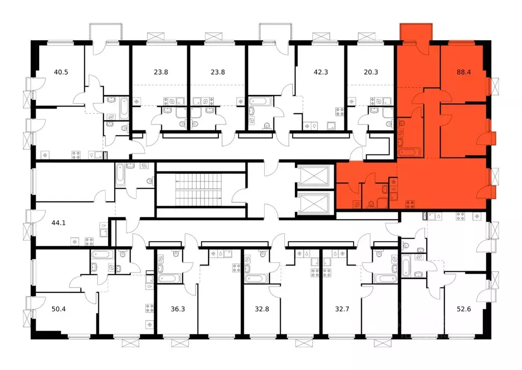 3-к кв. Татарстан, Казань ул. Анаса Тазетдинова, 1к9 (88.4 м) - Фото 2