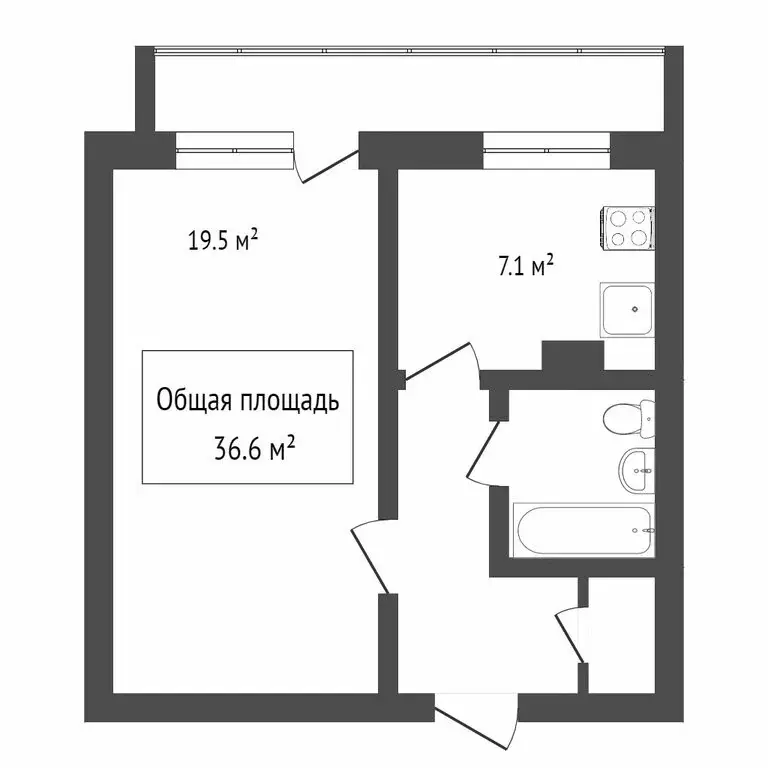 1-комнатная квартира: Томск, микрорайон Солнечный, улица Обручева, 14 ... - Фото 1
