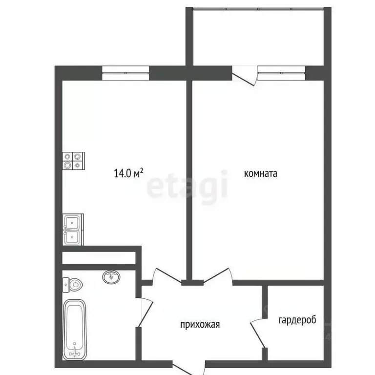 1-к кв. Тюменская область, Тюмень ул. Фармана Салманова, 10 (35.0 м) - Фото 1