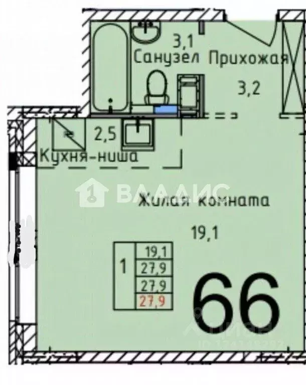 Студия Московская область, Мытищи бул. Тенистый, 9 (27.9 м) - Фото 2