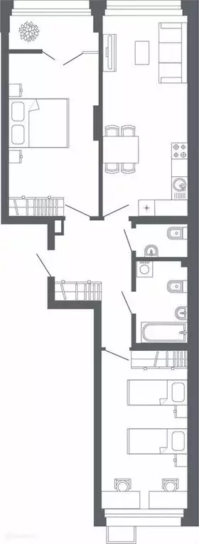 Продаётся 2-к квартира, 77.3 м - Фото 0