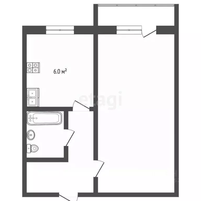 1-к кв. Ставропольский край, Минеральные Воды Московская ул. (33.6 м) - Фото 2