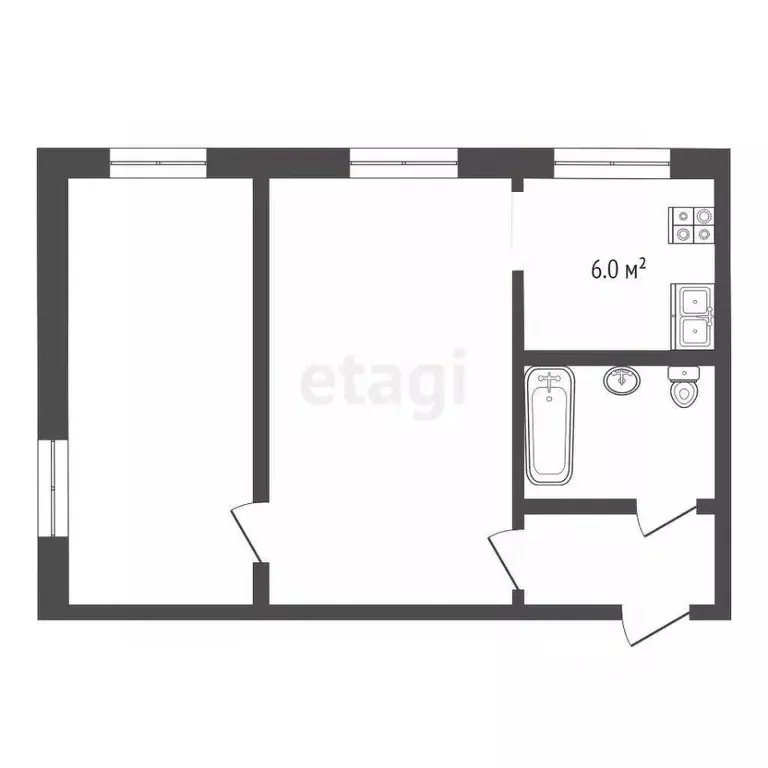 2-к кв. Владимирская область, Муром ул. Куликова, 17 (39.7 м) - Фото 1