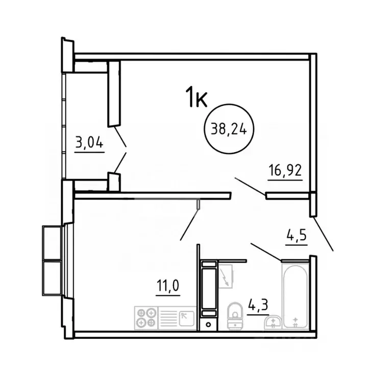 1-к кв. Челябинская область, Челябинск Днепропетровская ул., 5.3 ... - Фото 2