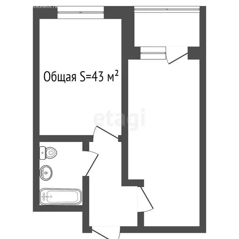 1-комнатная квартира: Новосибирск, Выборная улица, 133/1 (43 м) - Фото 0