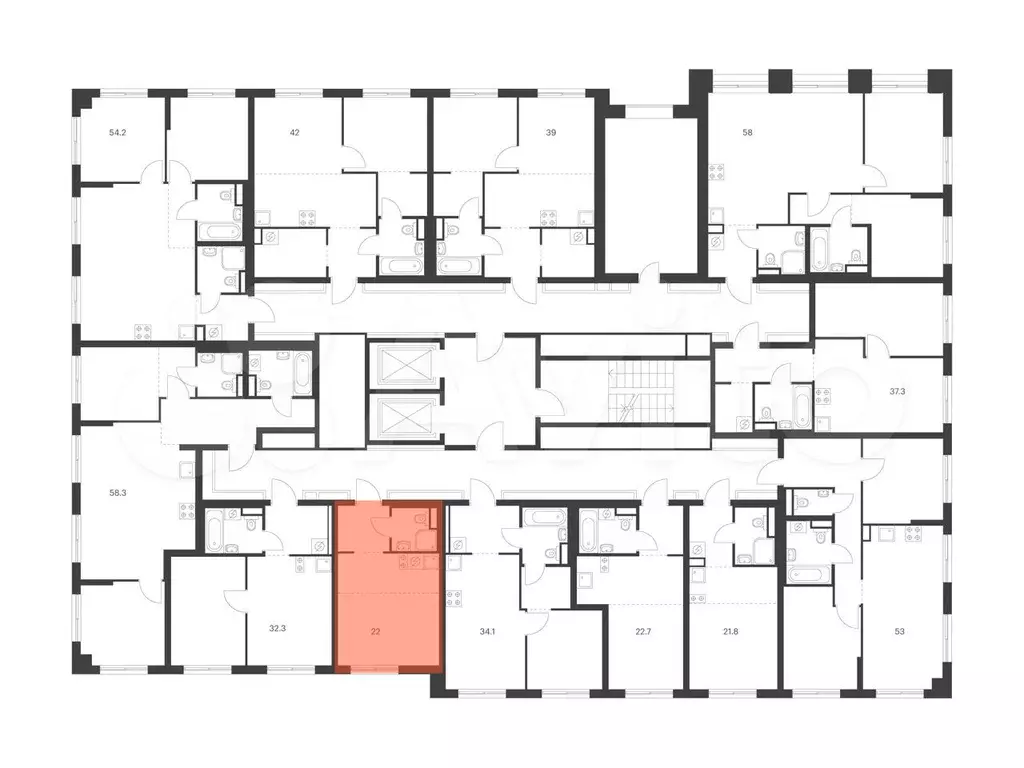 Квартира-студия, 22 м, 11/15 эт. - Фото 1