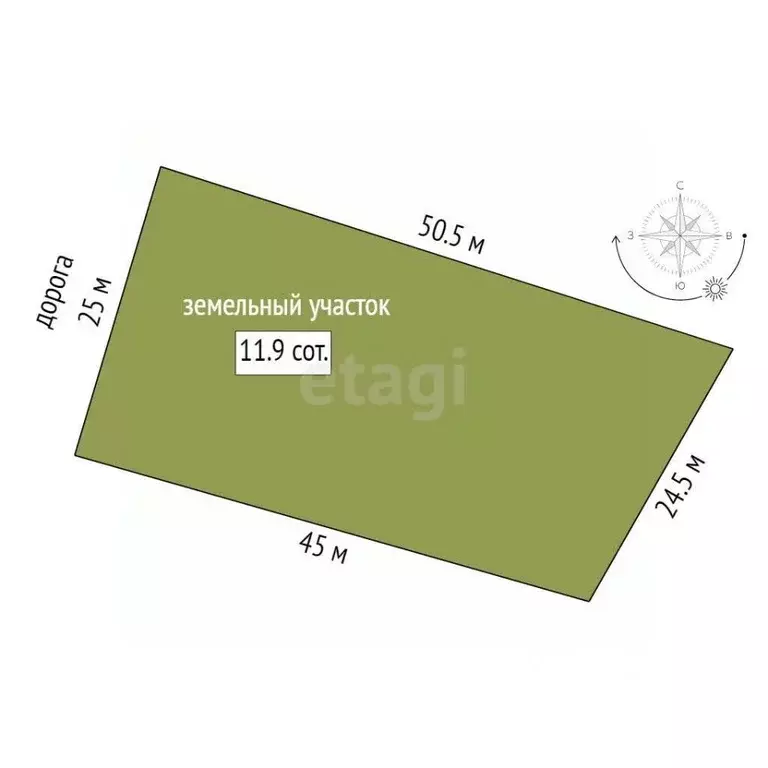 Участок в Тюменская область, Тюменский муниципальный округ, с. Кулига, ... - Фото 1