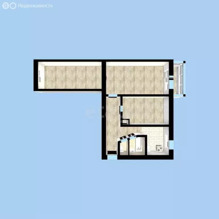 3-комнатная квартира: Ульяновск, Уютная улица, 1 (58.3 м) - Фото 2