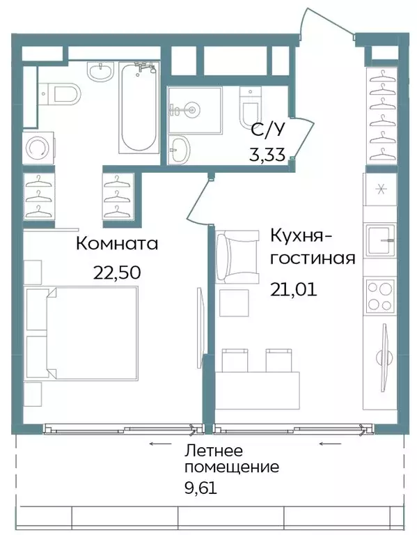 2-комнатная квартира: Республика Крым, Саки, курортный кластер Темпо ... - Фото 1