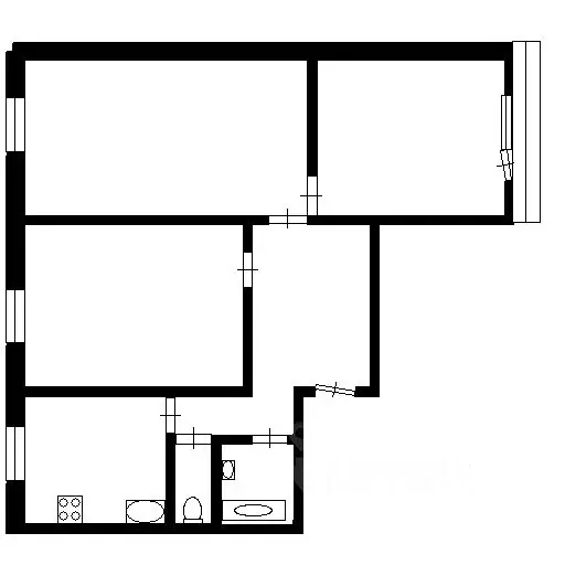 3-к кв. Москва ул. Мусы Джалиля, 31К2 (58.9 м) - Фото 1