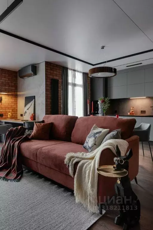 Квартира, 1 комната, 45.2 м - Фото 1