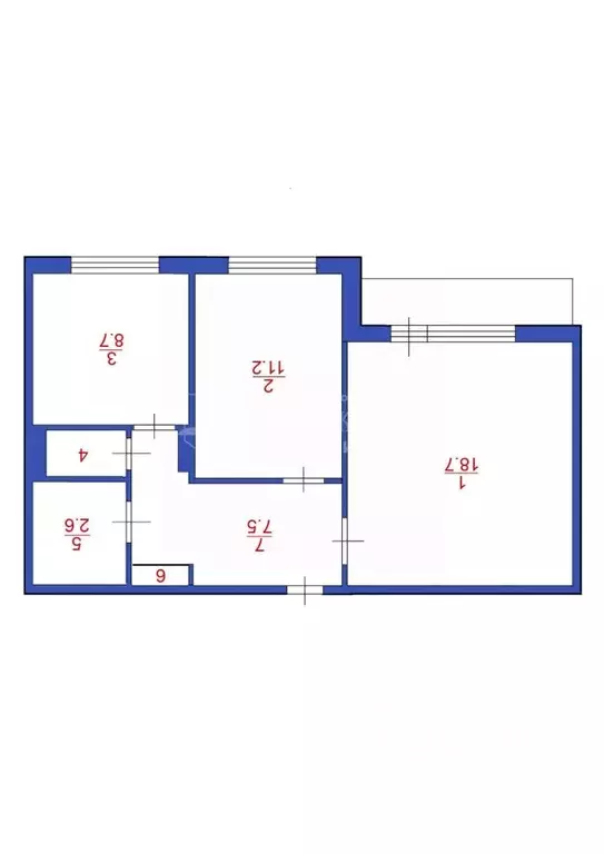2-к кв. Кемеровская область, Кемерово бул. Строителей, 27 (44.0 м) - Фото 1