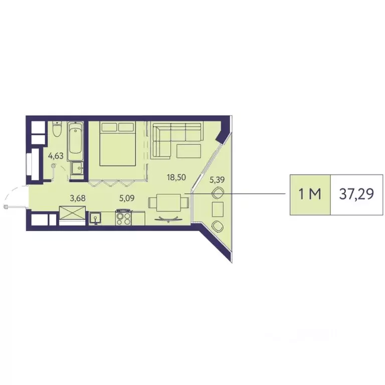 1-к кв. Крым, Ялта муниципальный округ, Виноградное пгт Новая Ливадия ... - Фото 1