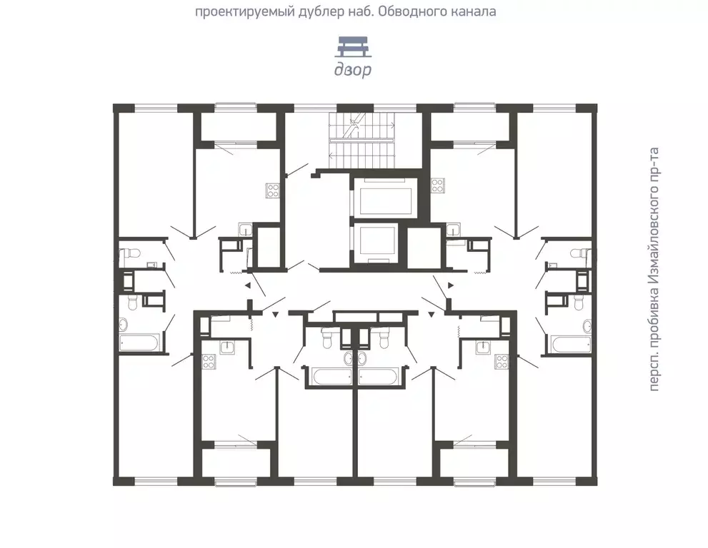 2-к кв. Санкт-Петербург бул. Измайловский, 9 (65.0 м) - Фото 1