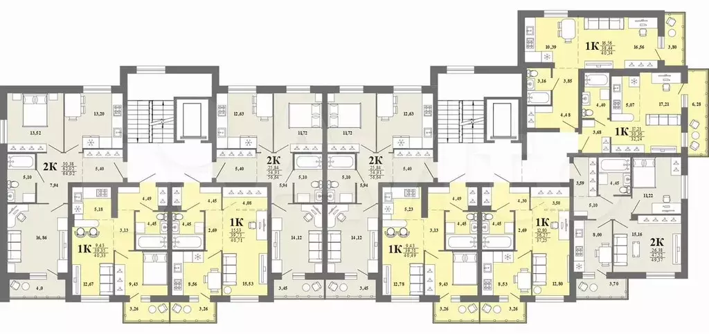 2-к. квартира, 49,4 м, 8/8 эт. - Фото 1