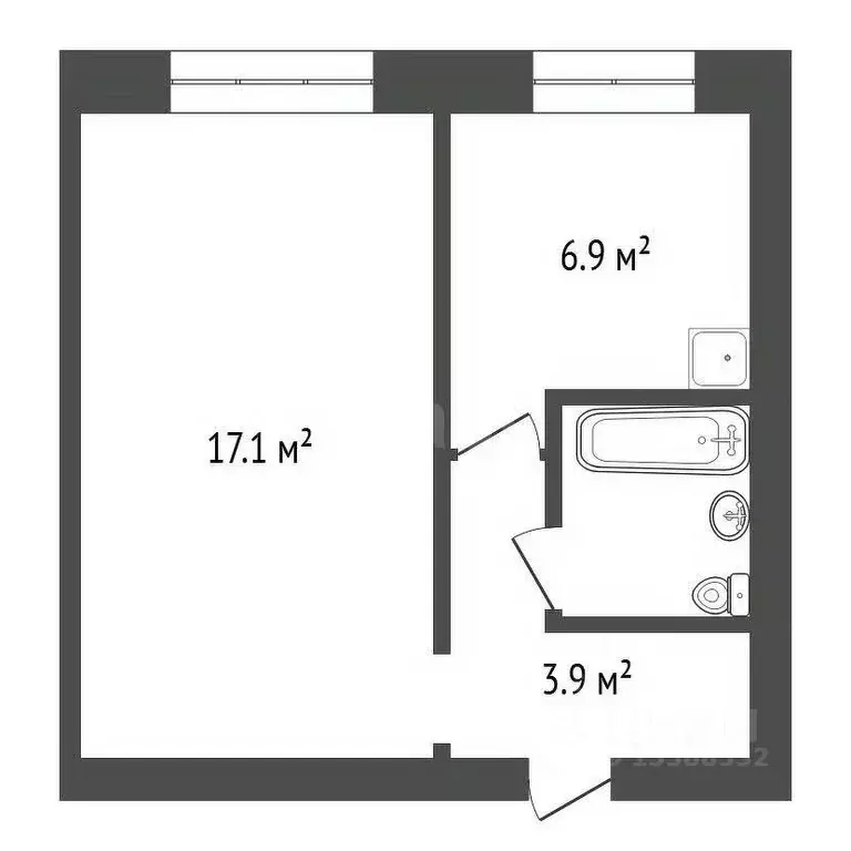 1-к кв. Красноярский край, Красноярск ул. Никитина, 1 (31.0 м) - Фото 2