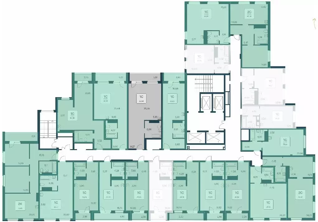 Студия Новосибирская область, Новосибирск Красный просп., 180 (36.8 м) - Фото 2