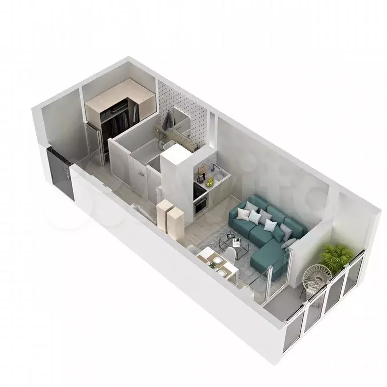 Квартира-студия, 24,5 м, 8/24 эт. - Фото 1
