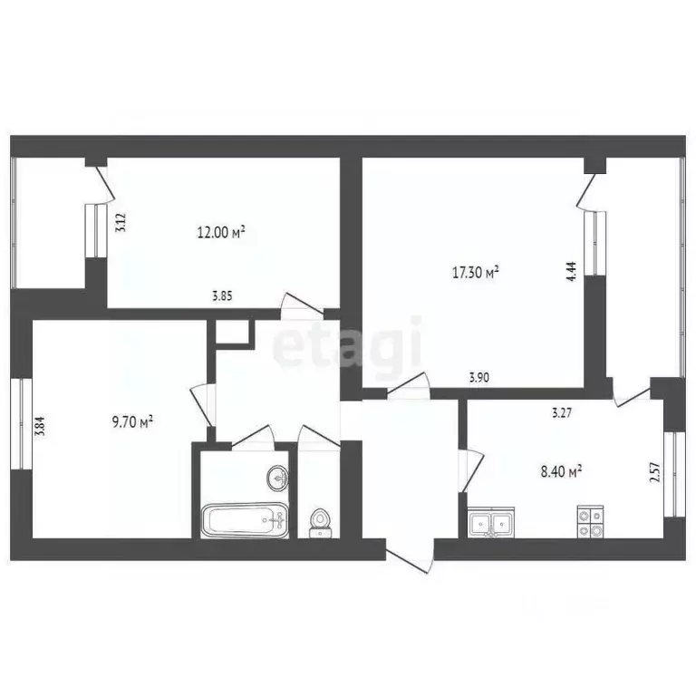 2-к кв. Ростовская область, Азов Азовский район, ул. Пирогова, 11 ... - Фото 1