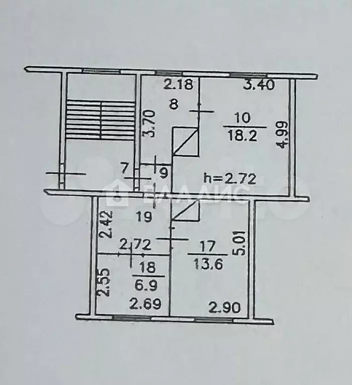 1-к. квартира, 27,1 м, 2/2 эт. - Фото 0