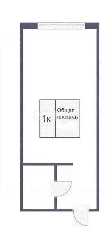 Студия Кемеровская область, Кемерово Октябрьский просп., 30Б (27.1 м) - Фото 2