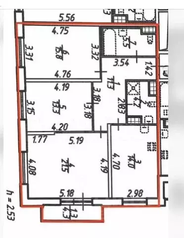 3-к кв. Санкт-Петербург ул. Руднева, 14к2 (90.0 м) - Фото 1