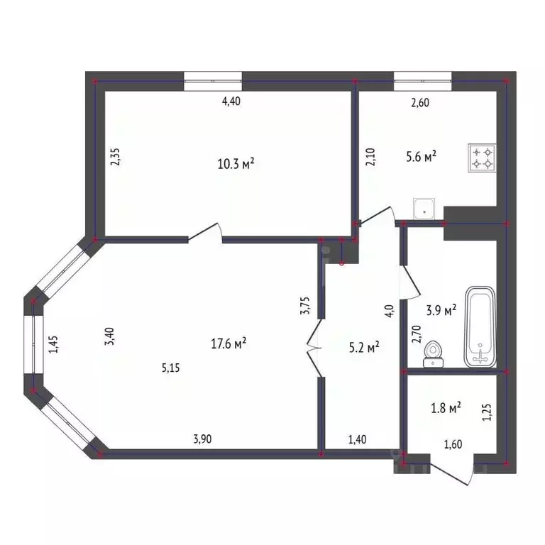 2-к кв. Амурская область, Прогресс пгт ул. Огарева, 29 (44.2 м) - Фото 2