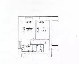 2-к. квартира, 38,7 м, 3/9 эт. - Фото 0