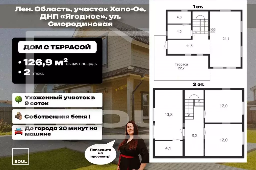 Дом в Ленинградская область, Всеволожский район, Колтушское городское ... - Фото 2