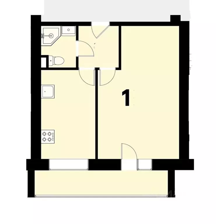 1-к кв. Москва Яхромская ул., 3К4 (35.0 м) - Фото 1