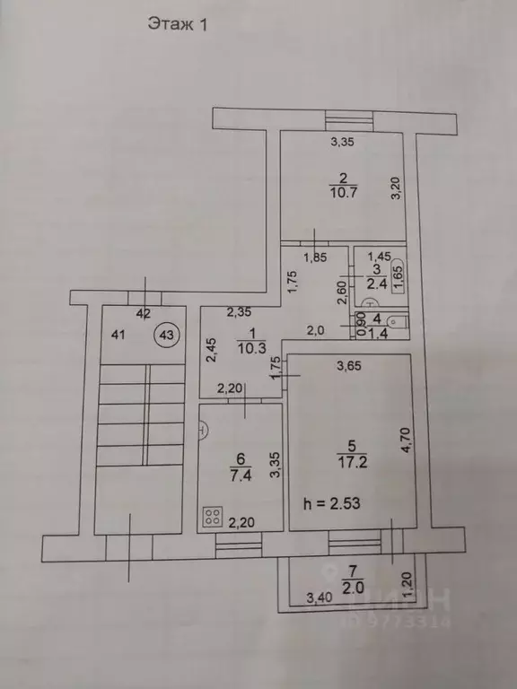 2-к кв. Татарстан, Чистополь ул. Мира (49.4 м) - Фото 1