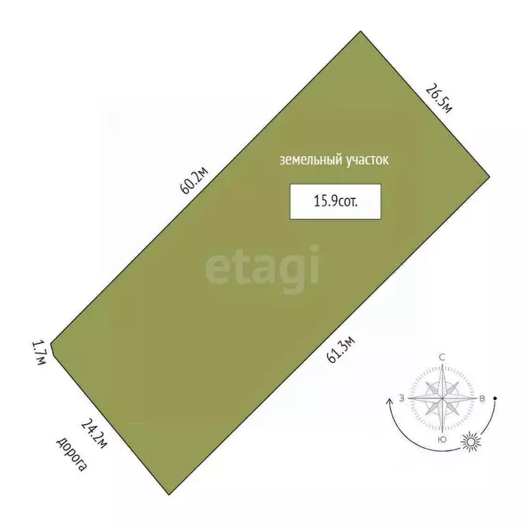 Участок в Мордовия, с. Лямбирь ул. Нижегородская (15.86 сот.) - Фото 2