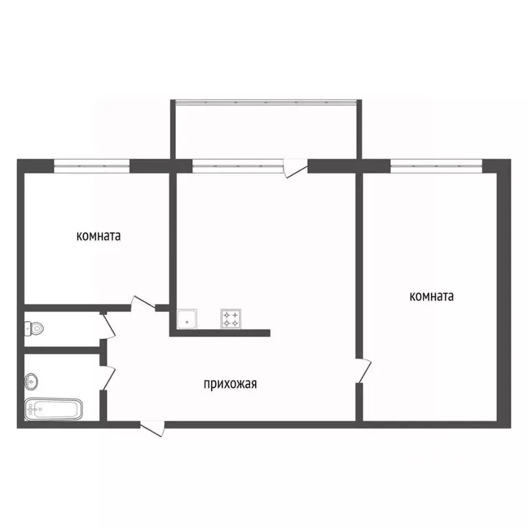 2-к кв. Красноярский край, Красноярск ул. 40 лет Победы, 26 (56.8 м) - Фото 2