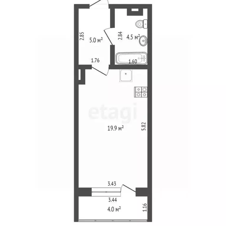 Студия Саха (Якутия), Якутск Воинская ул., 9/3 (29.1 м) - Фото 2