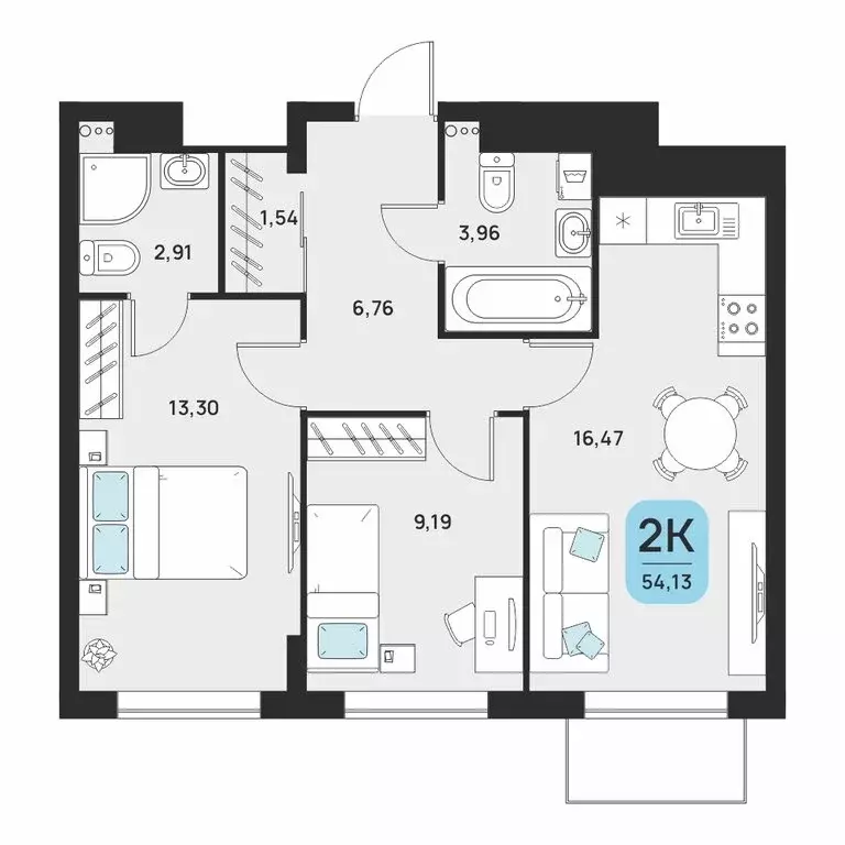 2-комнатная квартира: Астрахань, Советский район (56.25 м) - Фото 0