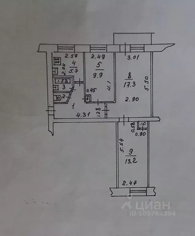 3-к кв. Владимирская область, Владимир ул. Доватора, 3 (57.0 м) - Фото 1