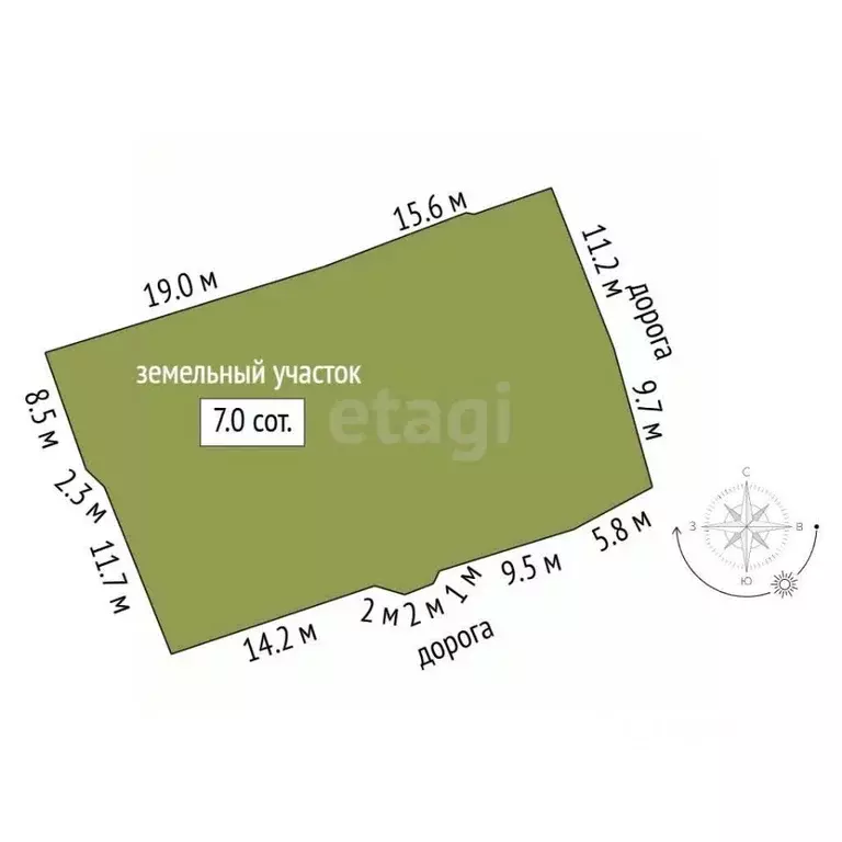 Участок в Челябинская область, Миасс ул. Мамина-Сибиряка, 9 (6.97 ... - Фото 1